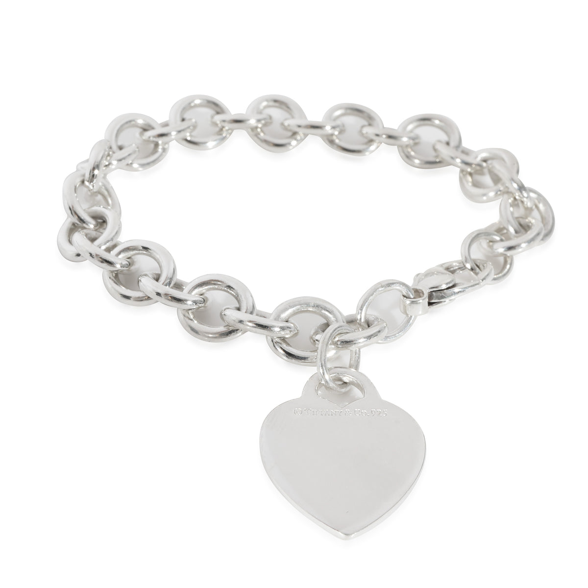 Tiffany & Co. Heart Tag Charm Bracelet in Sterling Silver