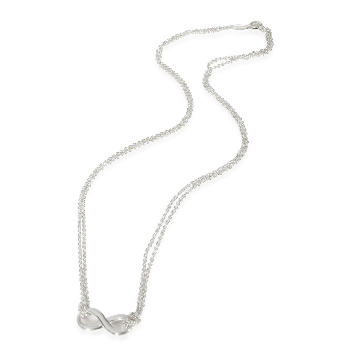 Tiffany & Co. Tiffany Infinity Pendant on a double Chain in Sterling Silver