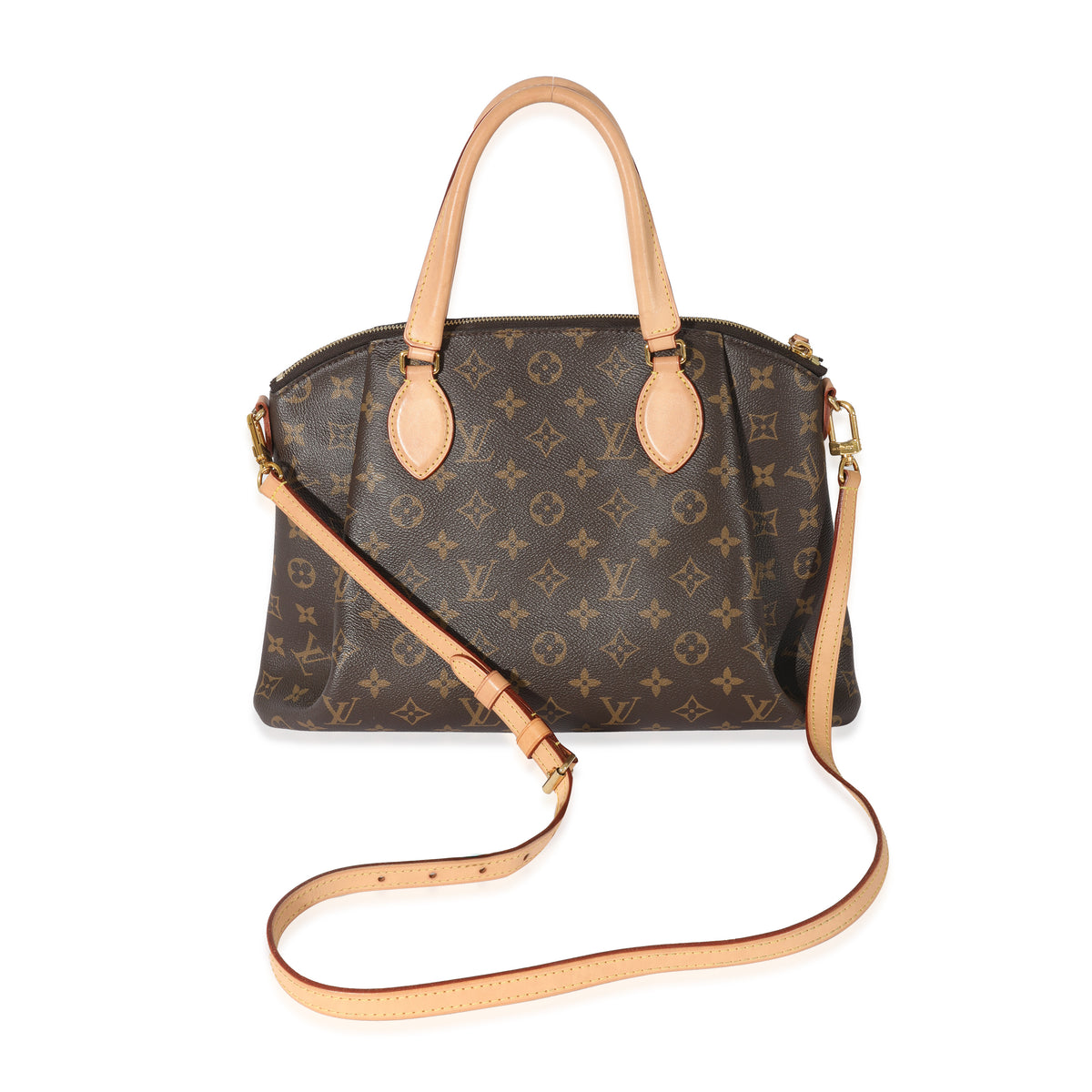 Louis Vuitton Rivoli Bag MM Monogram Brown in Coated Canvas with
