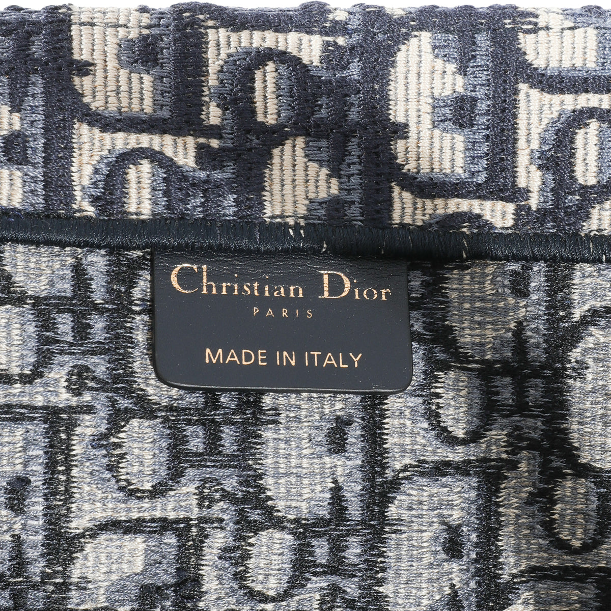 Christian Dior Navy Oblique Medium Book Tote
