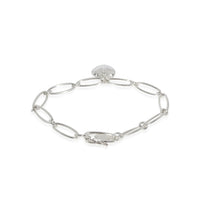 Tiffany & Co. Oval Link Bracelet With Heart Charm in Sterling Silver
