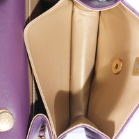 Chanel 22A Purple Matelasse Calfskin Resin Flap Bag
