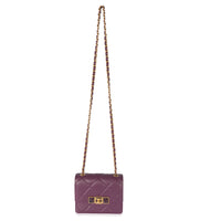 Chanel 22A Purple Matelasse Calfskin Resin Flap Bag