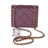 Chanel 22A Purple Matelasse Calfskin Resin Flap Bag