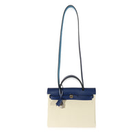 Hermes Beton Bleu Saphir Toile H Vache Hunter Herbag Zip Retourne 31 PM