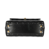 Chanel 22P Black Quilted Small Coco Top Handle Flap