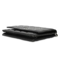 Chanel Black Quilted Lambskin Wallet On Chain