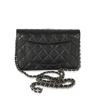 Chanel Black Quilted Lambskin Wallet On Chain