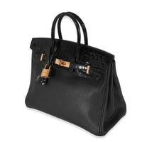 Hermés Birkin Touch 25cm Noir Novillo/ Niloticus Lisse and Noir Togo RGHW