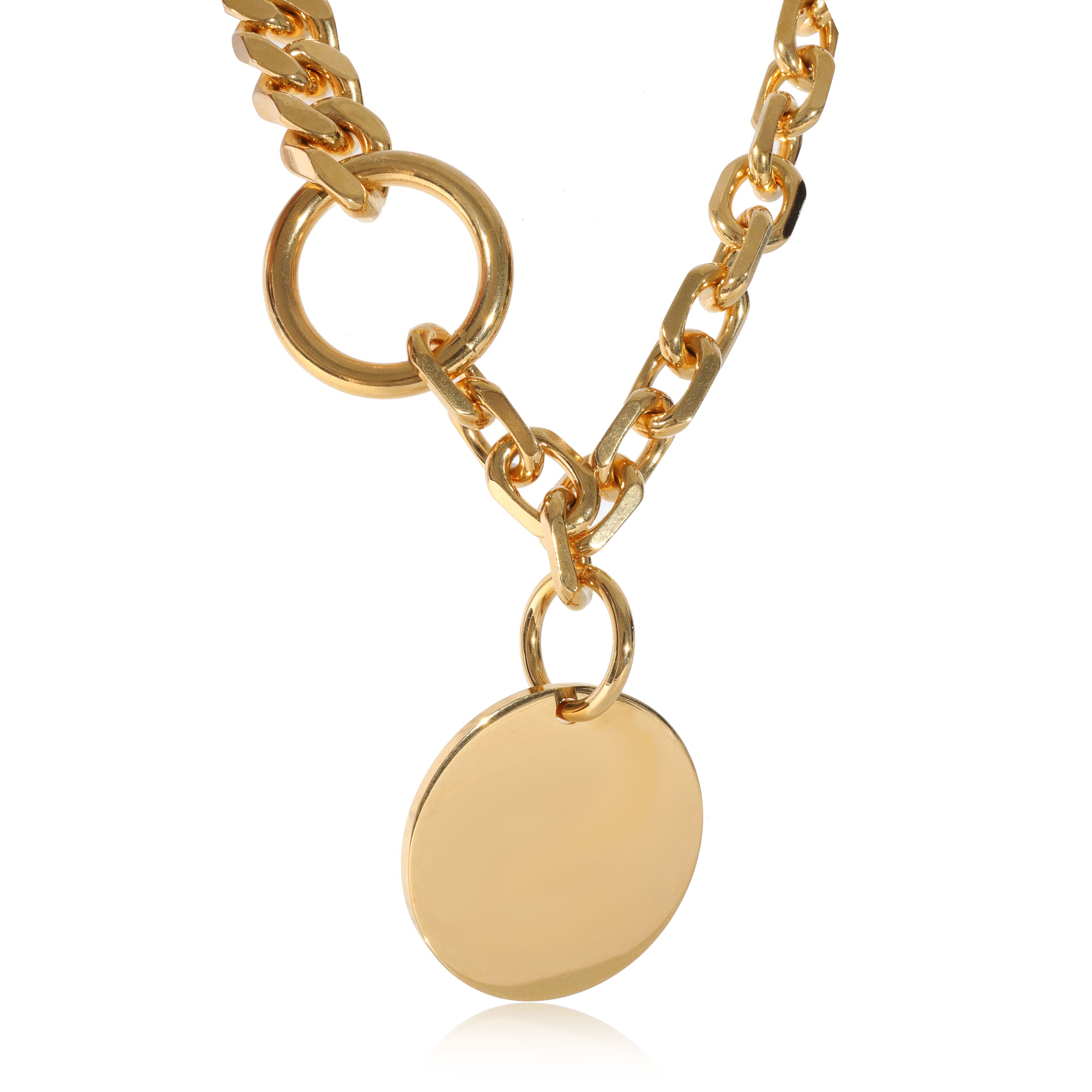 LOUIS VUITTON Medallion Empreinte Necklace 18K Yellow Gold Gold