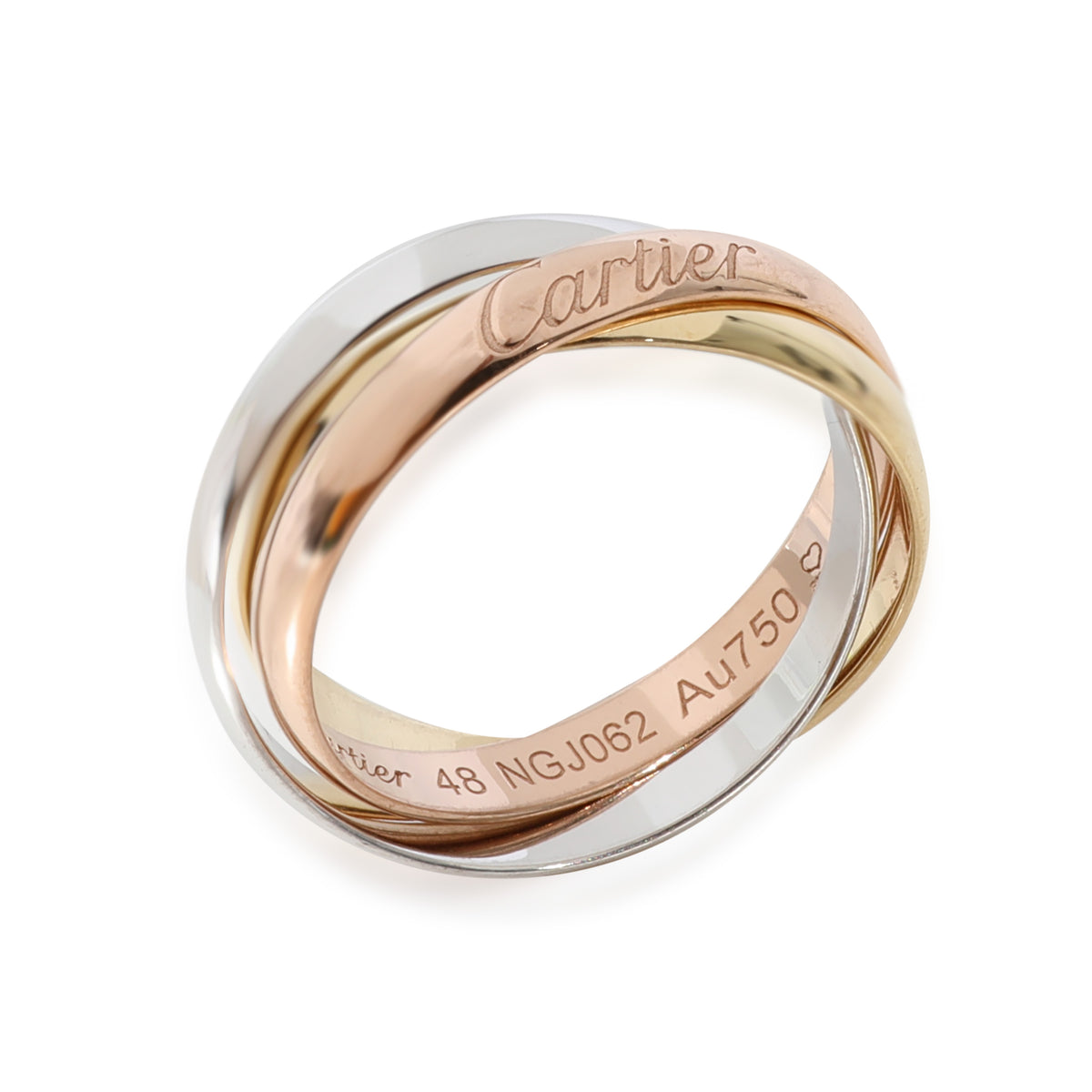 Cartier Trinity Ring in 18K 3 Tone Gold