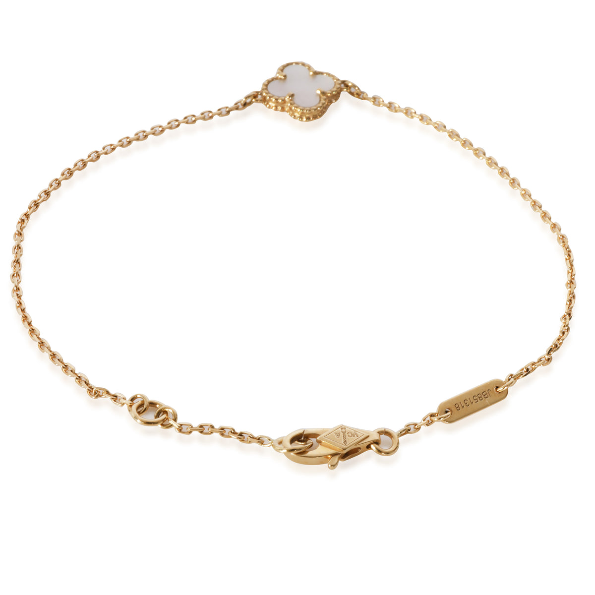 Van Cleef & Arpels Sweet Alhambra Mother Of Pearl Bracelet in 18k Yellow Gold