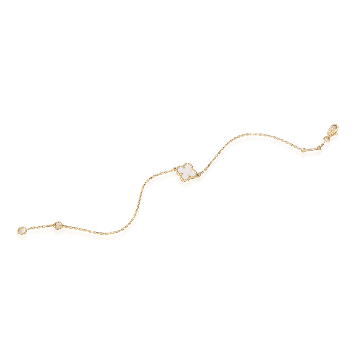 Van Cleef & Arpels Sweet Alhambra Mother Of Pearl Bracelet in 18k Yellow Gold