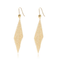 Tiffany & Co. Vintage Peretti Large Mesh Drop Earrings in 18KT Yellow Gold