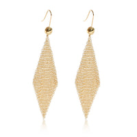 Tiffany & Co. Vintage Peretti Large Mesh Drop Earrings in 18KT Yellow Gold