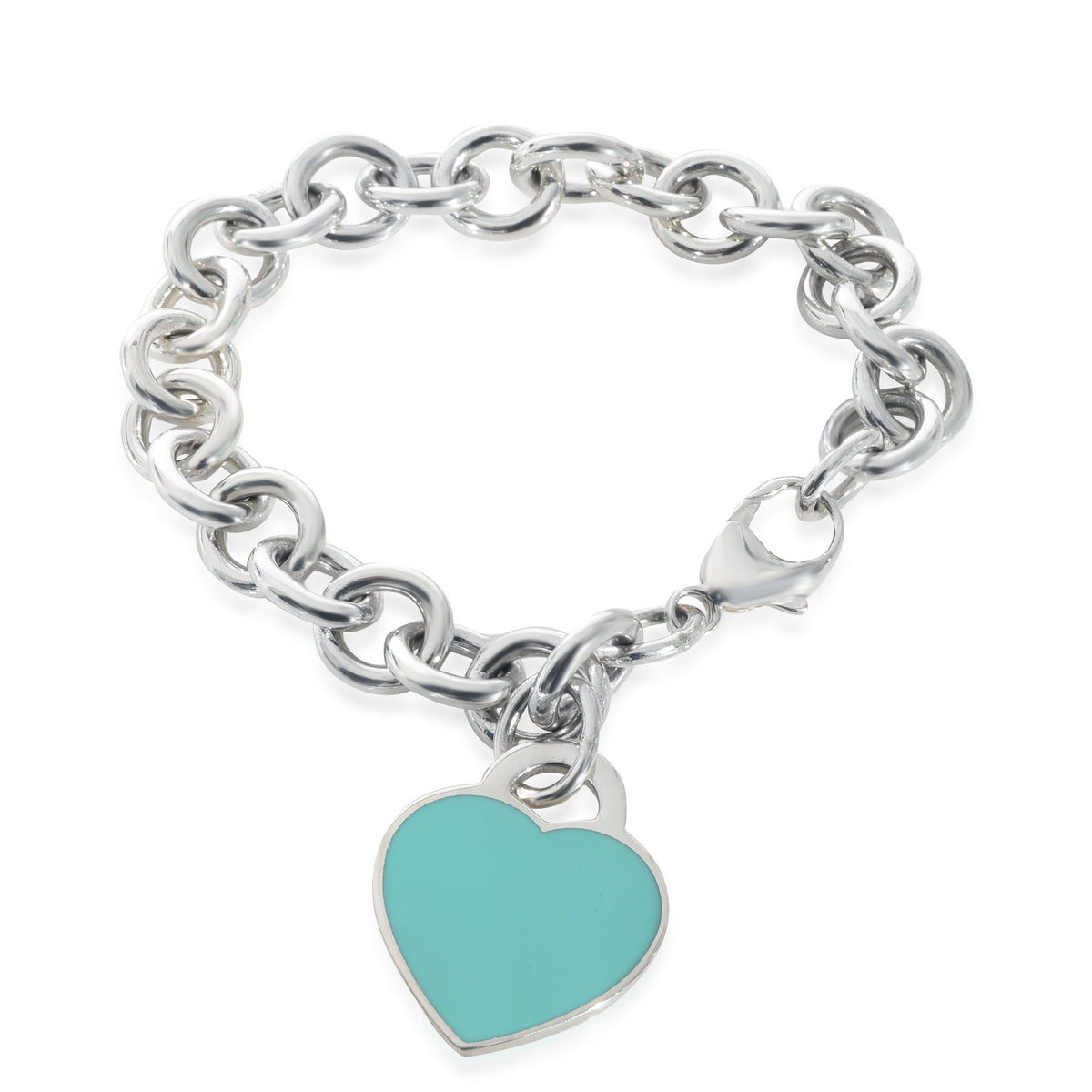 Tiffany blue enamel heart bracelet Clearance