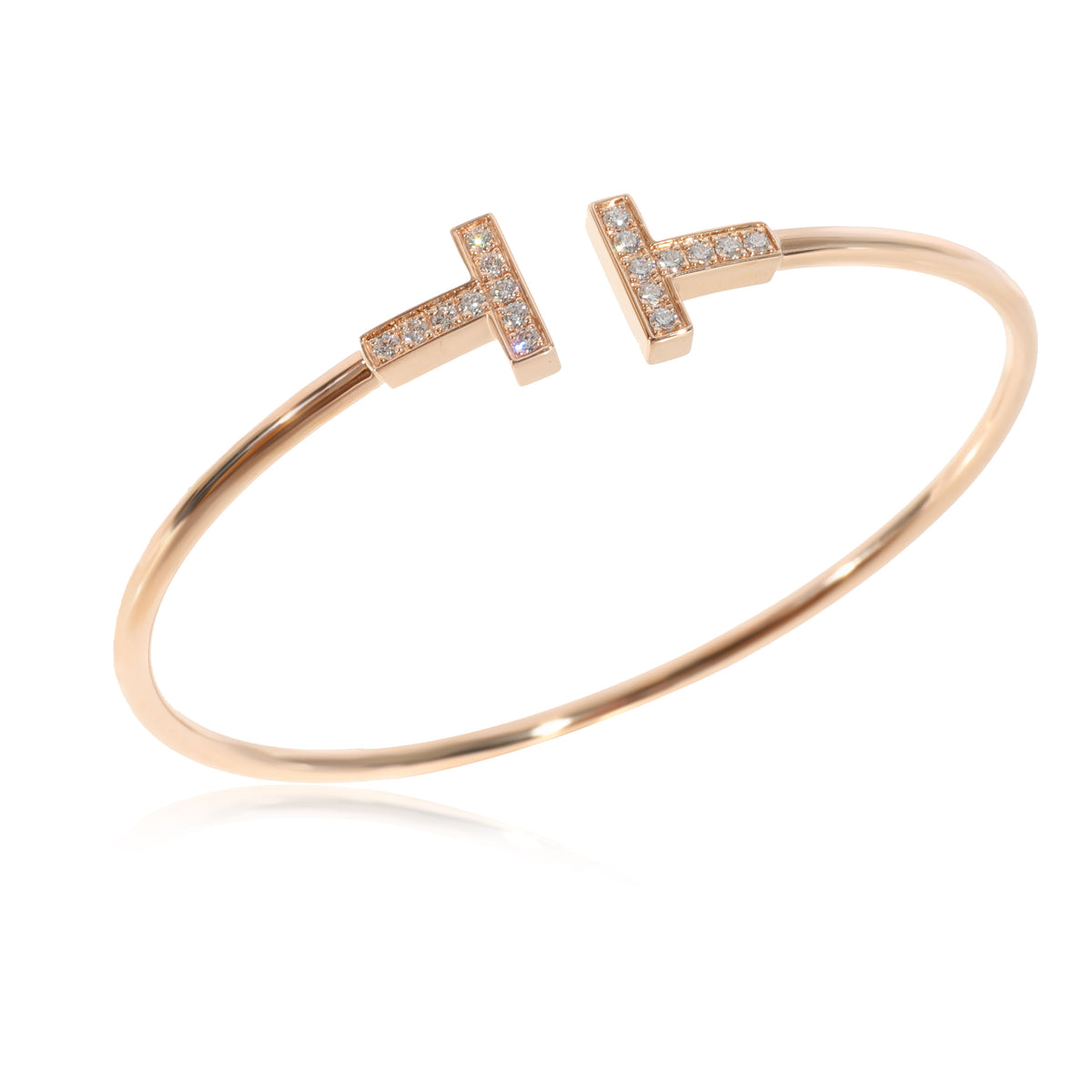 Tiffany & Co. Tiffany T Diamond Bracelet in 18k Rose Gold 0.24 CTW