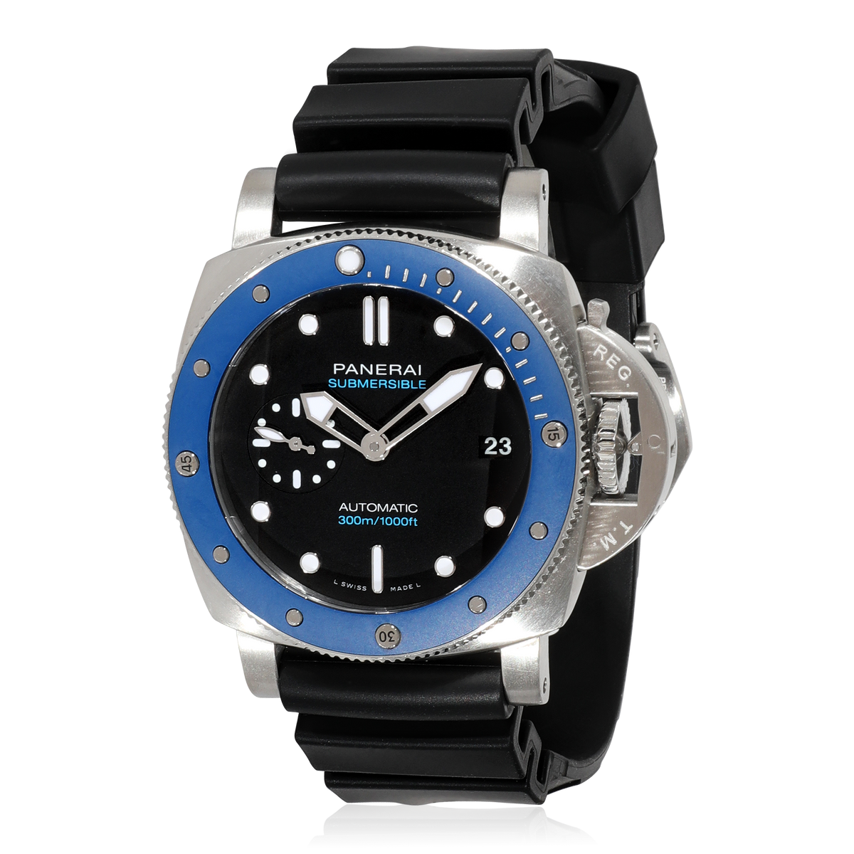 Panerai Submersible Azzurro PAM01209 Mens Watch in  Stainless Steel/Ceramic