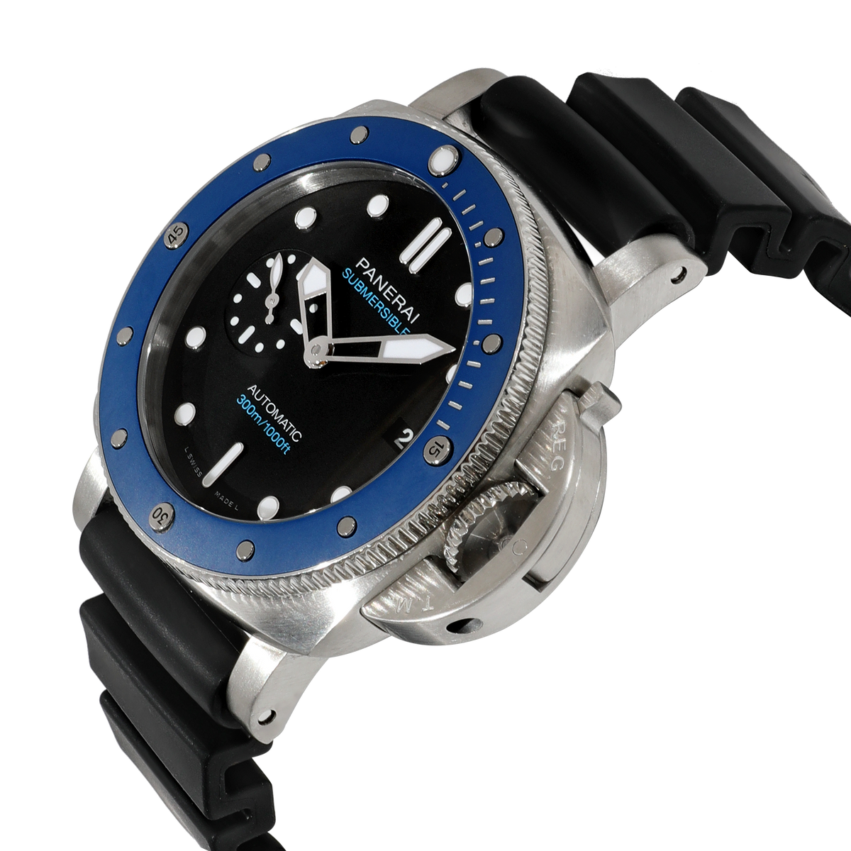 Panerai Submersible Azzurro PAM01209 Mens Watch in  Stainless Steel/Ceramic