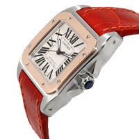 Cartier Santos 100 W20107X7 Unisex Watch in 18kt Stainless Steel/Rose Gold