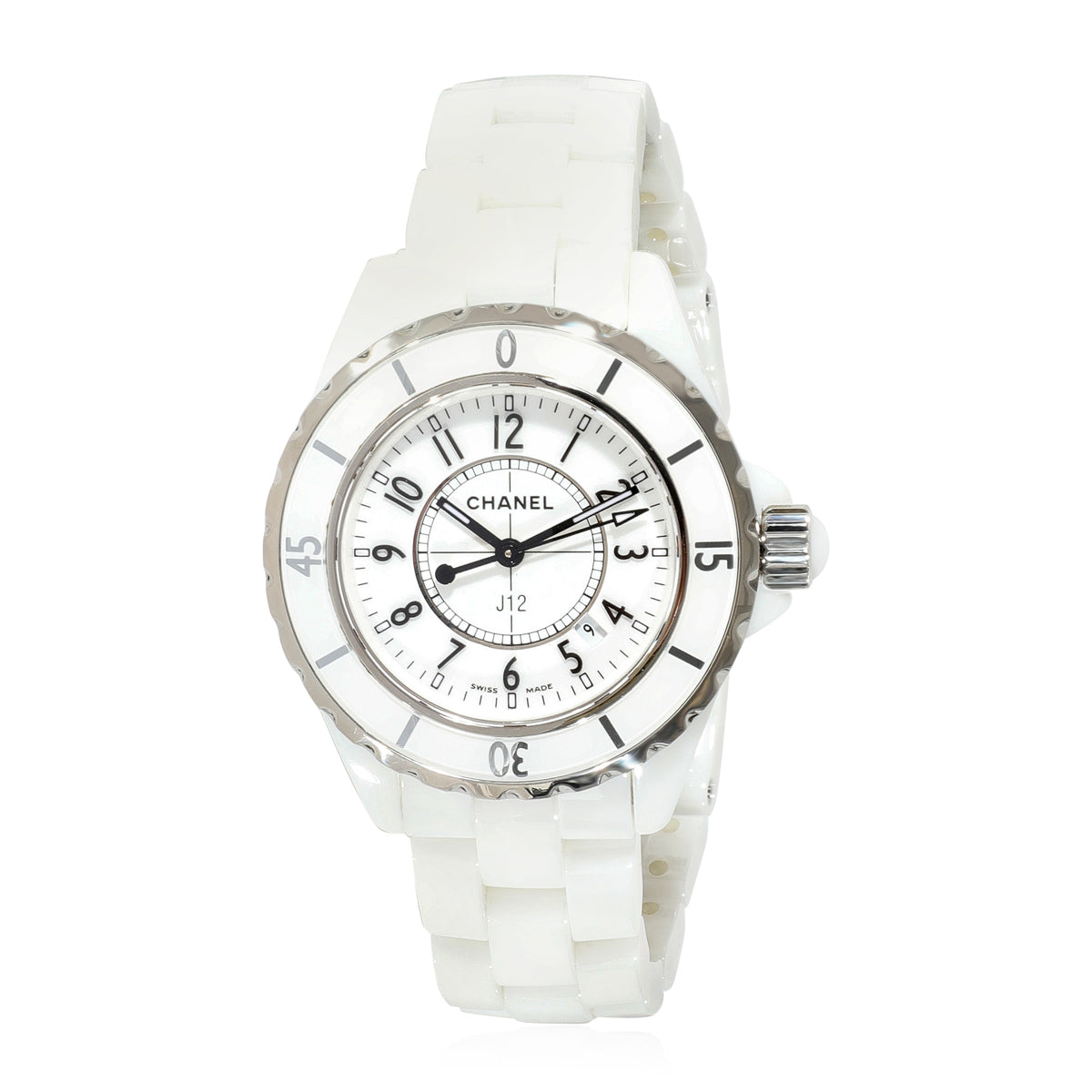 Chanel J12 H0968 Womens Watch in  Stainless Steel/Ceramic