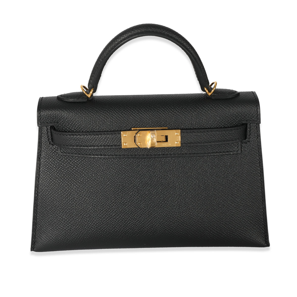 Hermes Noir Epsom Mini Kelly II 20 GHW