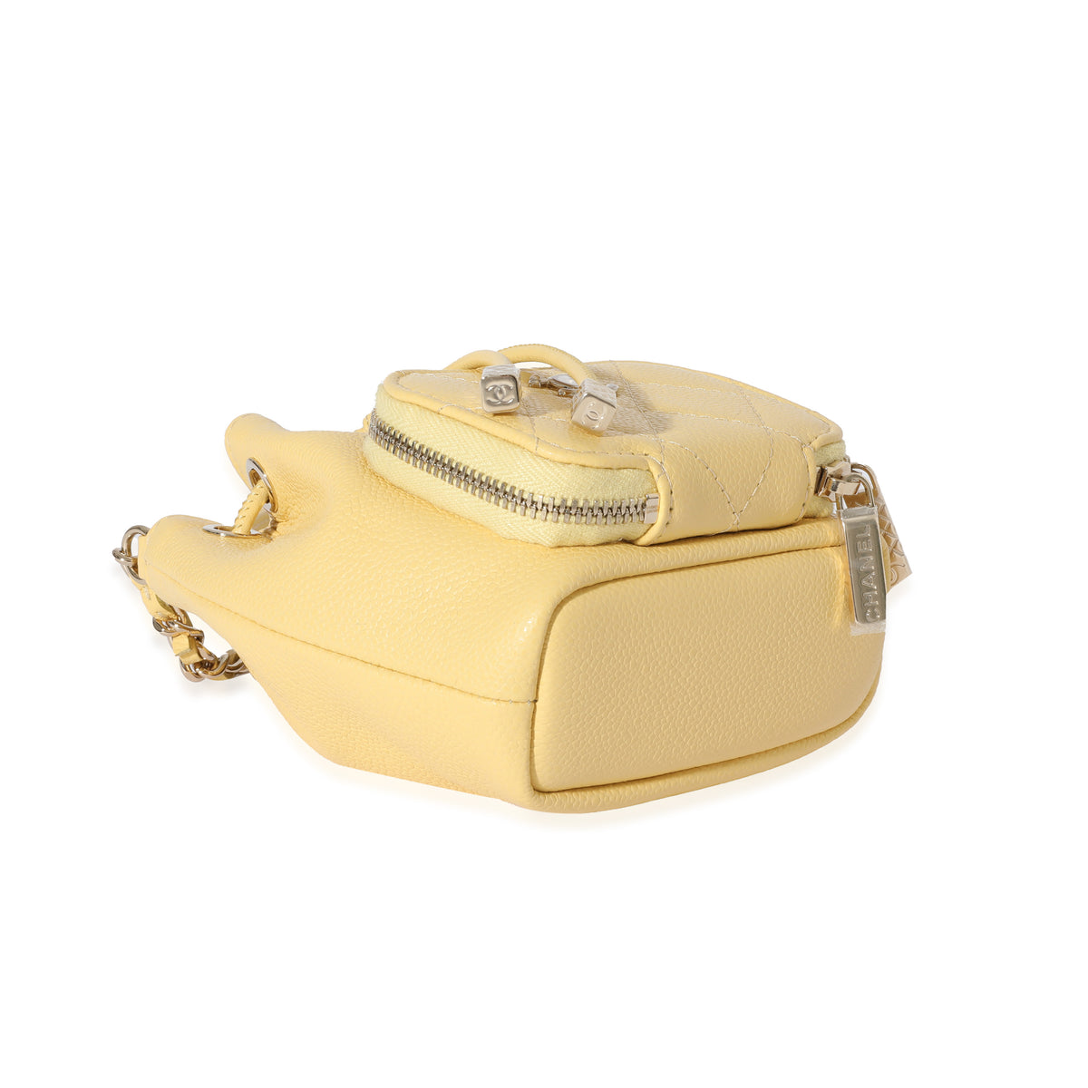 Chanel Yellow Caviar Mini Bucket Bag