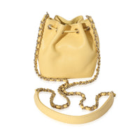 Chanel Yellow Caviar Mini Bucket Bag