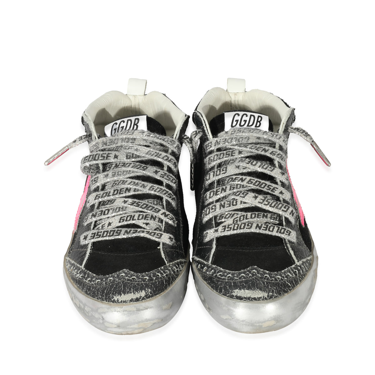 Golden Goose Wmns Mid Star Wave Sparkle - Black