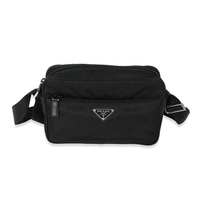 Prada Re-Nylon Black Front Pocket Bag