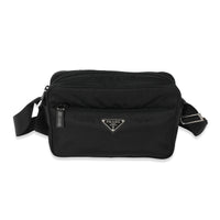 Prada Re-Nylon Black Front Pocket Bag