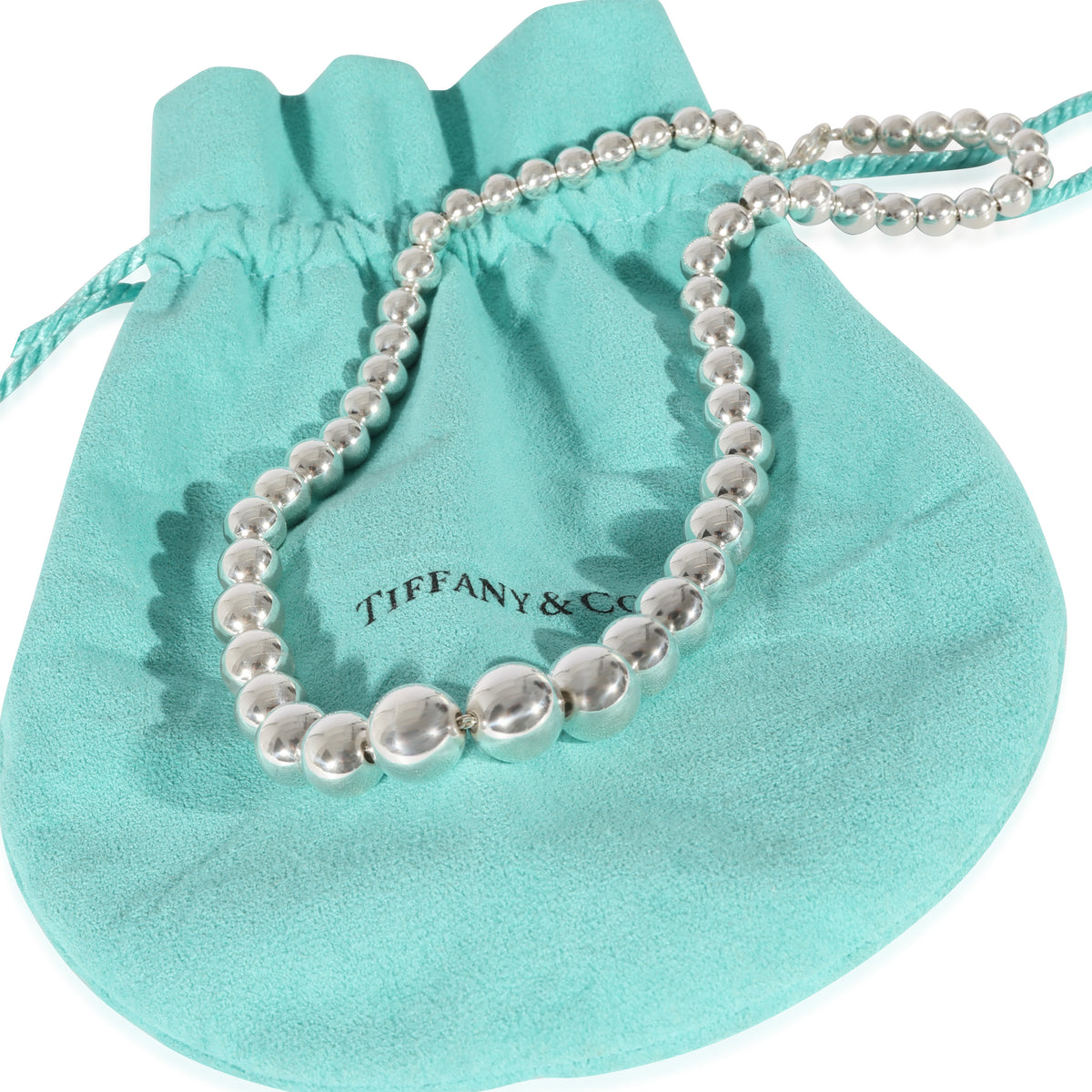 Tiffany & Co. HardWear Graduated Ball Necklace in  Sterling Silver