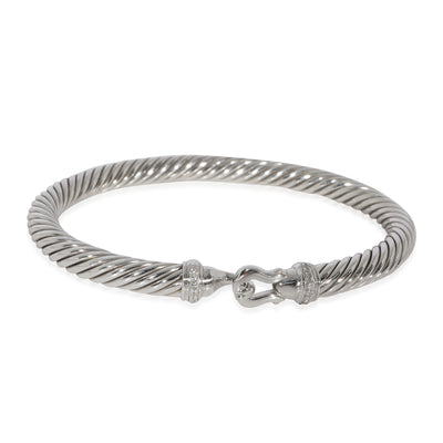 David Yurman Cable Collection Diamond Bracelet in  Sterling Silver 0.07 CTW