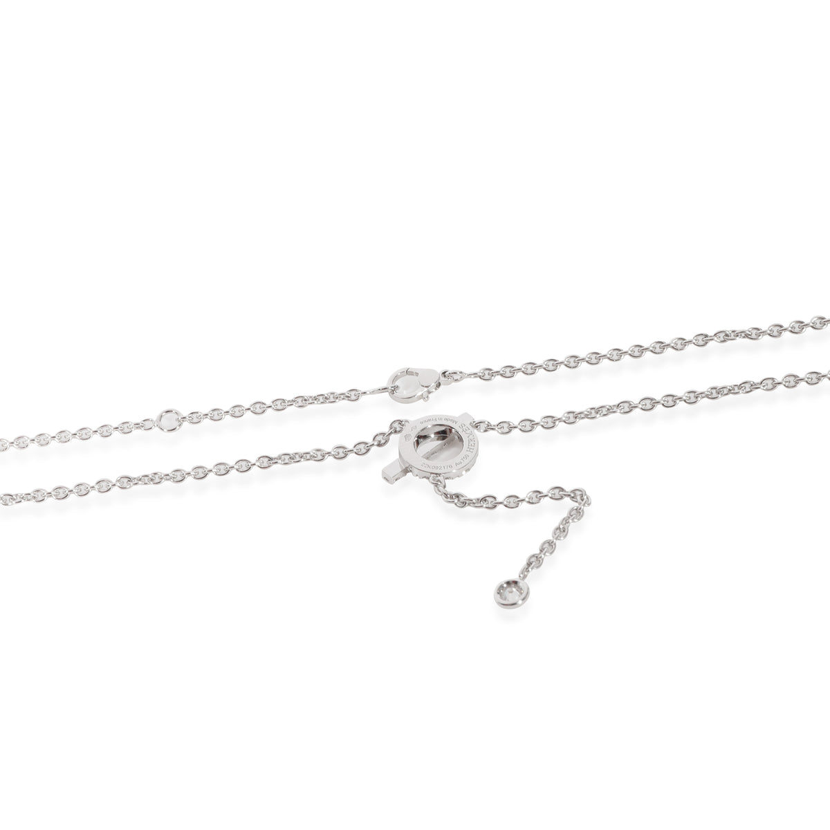 Hermès Finesse Lariat Diamond Necklace in 18 Karat White Gold 0.55 CTW