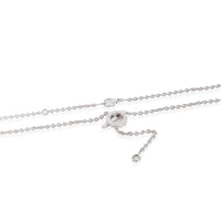 Hermès Finesse Lariat Diamond Necklace in 18 Karat White Gold 0.55 CTW