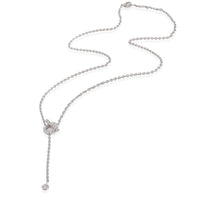 Hermès Finesse Lariat Diamond Necklace in 18 Karat White Gold 0.55 CTW