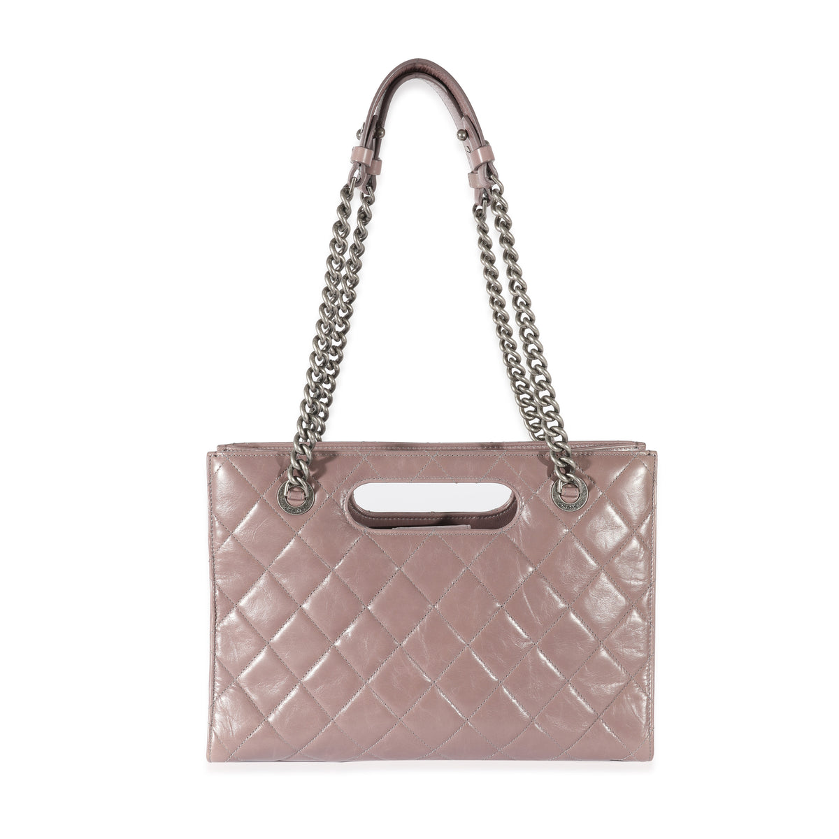 Chanel Glazed Calfskin Mauve Small Boy Shopper