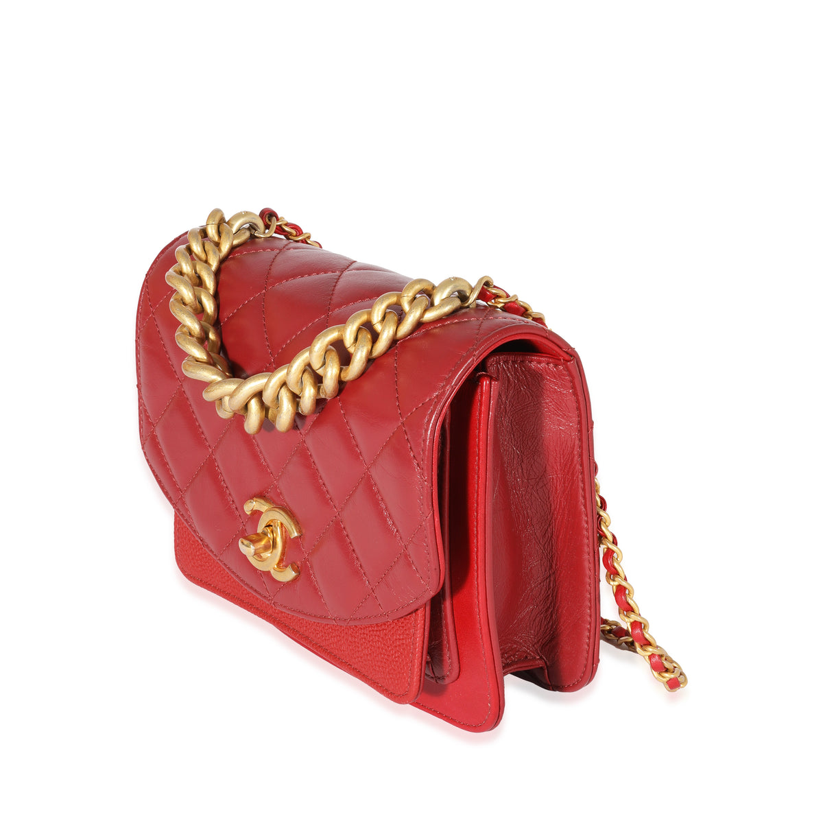 Chanel Red Leather Top Chain Flap Bag, myGemma, JP