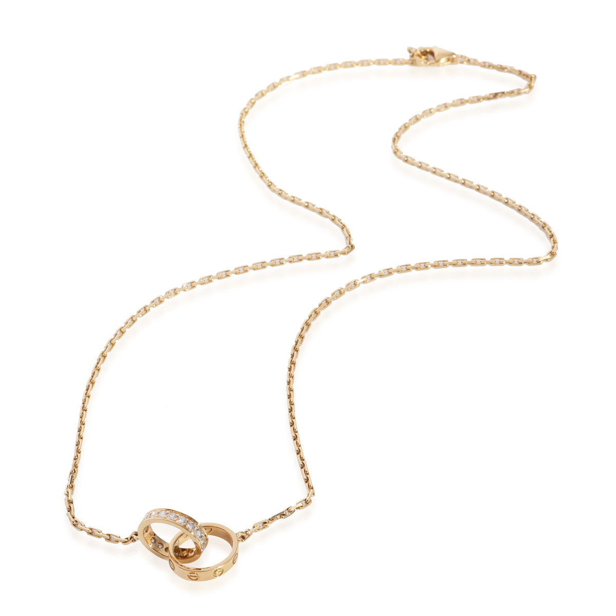 Cartier LOVE Diamond Necklace in 18K Yellow Gold 0.22 CTW