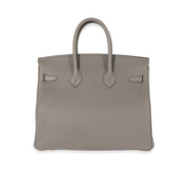 Hermes Gris Etain Togo Birkin 25 RGHW