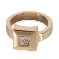 Chopard Happy Diamonds Square Ring in 18k Yellow Gold 0.05 CTW