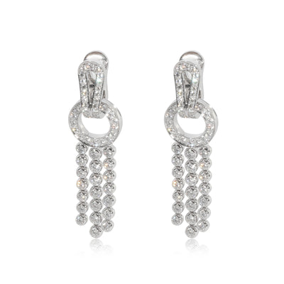 Cartier Agrafe Diamond Earring in 18k White Gold 3.31 CTW