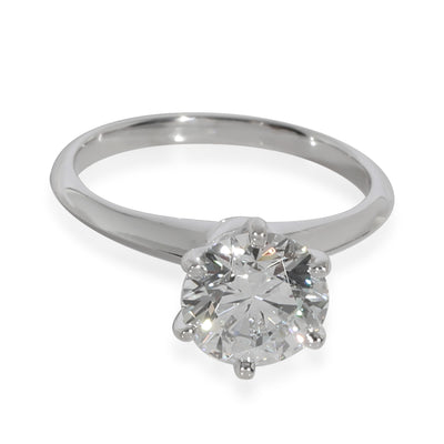 Tiffany & Co. Diamond Solitaire Engagement Ring in Platinum D IF 1.38 CTW
