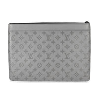 Louis Vuitton Charcoal Grey Monogram Shadow Discovery Pouch GM