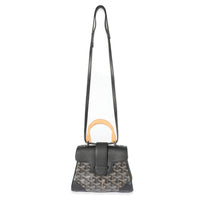 Goyard Black Goyardine Mini Saigon