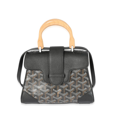 Goyard Black Goyardine Mini Saigon