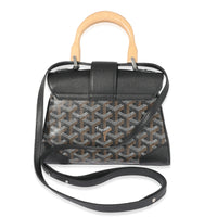 Goyard Black Goyardine Mini Saigon