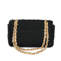 Chanel Black Boucle CC Medium Flap Bag