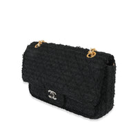 Chanel Black Boucle CC Medium Flap Bag