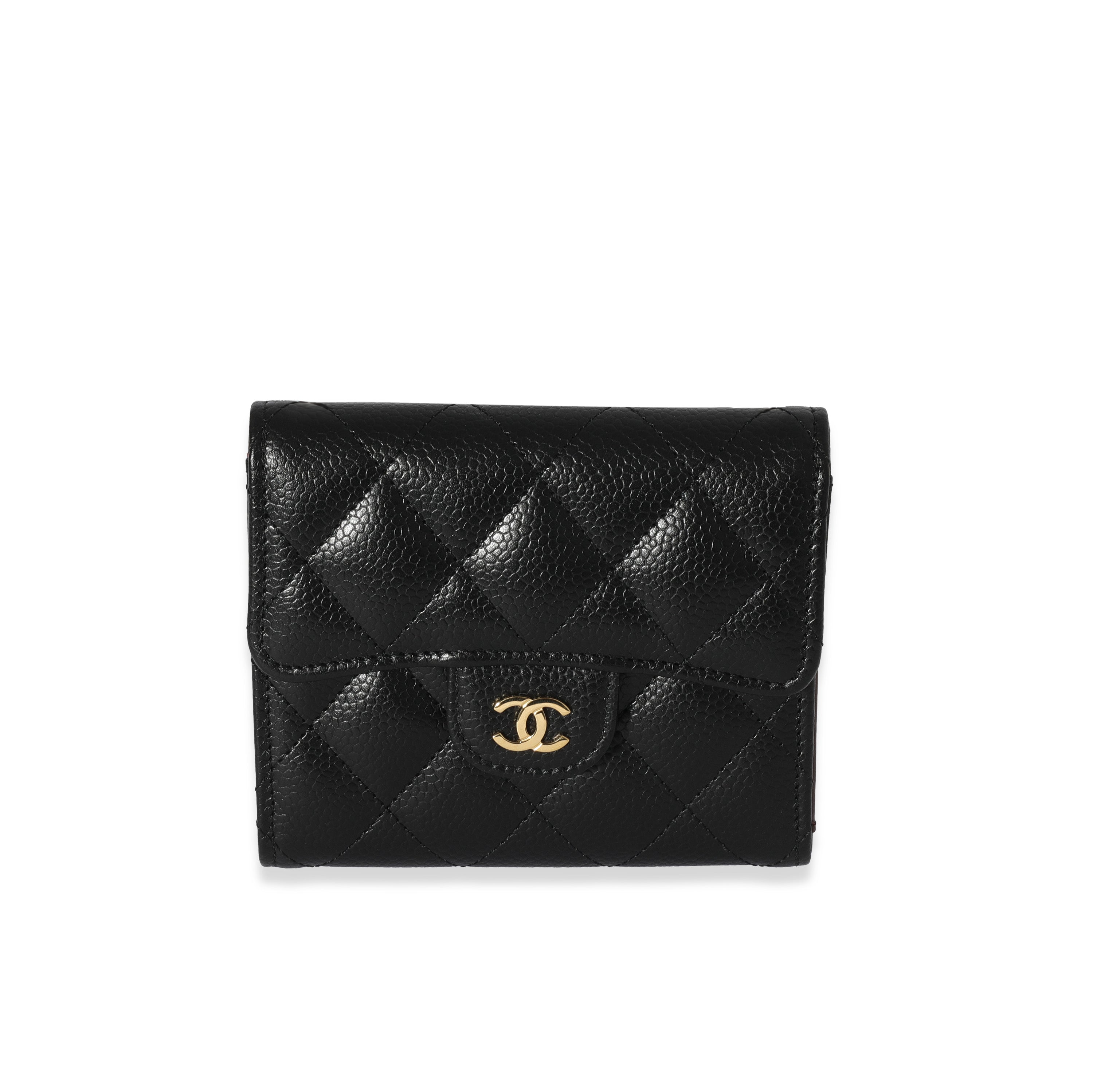 Chanel Black Caviar Small Classic Flap Wallet myGemma Item 129029